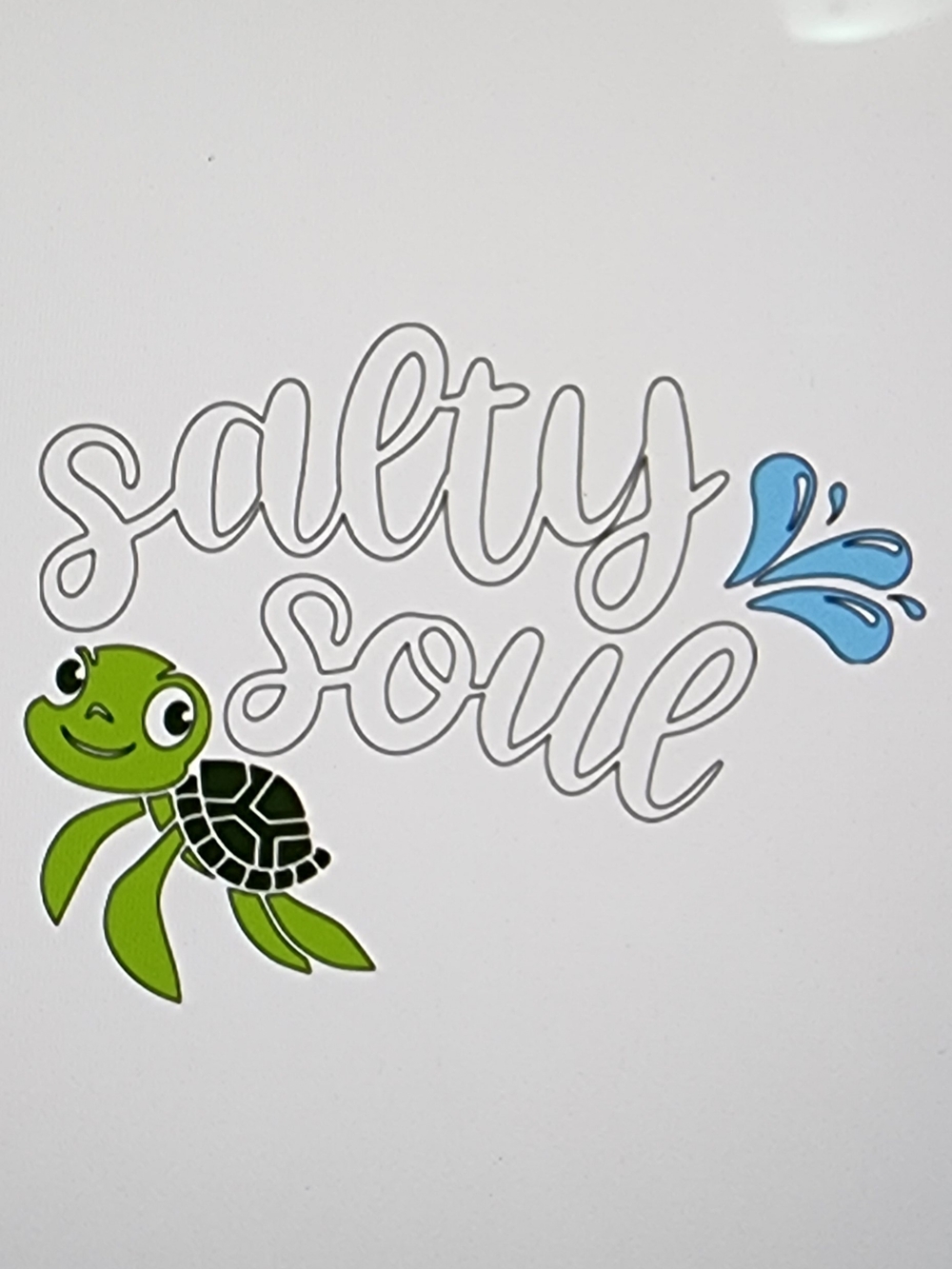 Decal Salty Soul Green Sea Turtle Sticker Car Decal